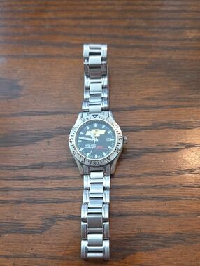 Chevrolet SS Steel Bracelet Watch - Black Dial